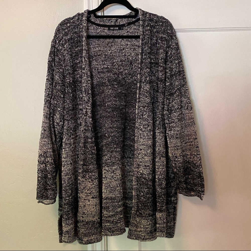 Nic + Zoe black and ivory sweater